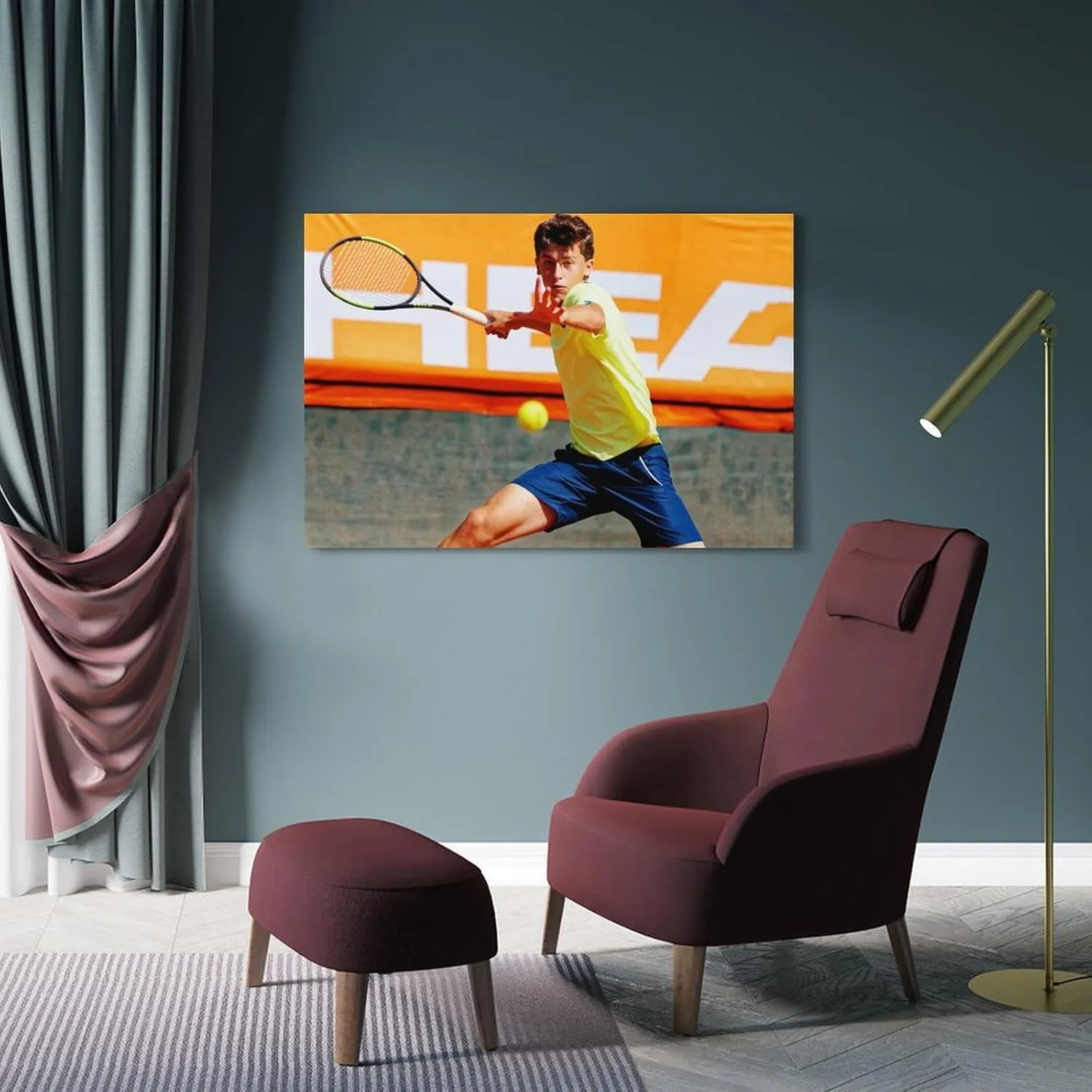 HAIYMal Luca Nardi Tennis Star Handsome Poster Wall Art Gifts Bedroom Prints Home Decor Hanging Picture Canvas Paintings 24x36inch(60x90cm)