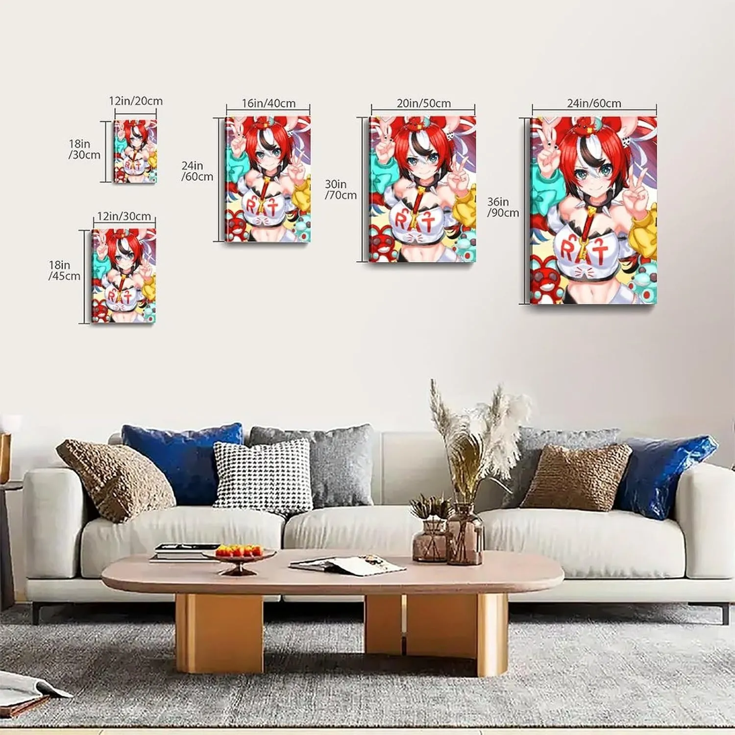 Hakos Baelz 4 Poster Cover Posters for Bedroom Wall Art Canvas 20x30inch(50x75cm) Frame-hakos Baelz 4