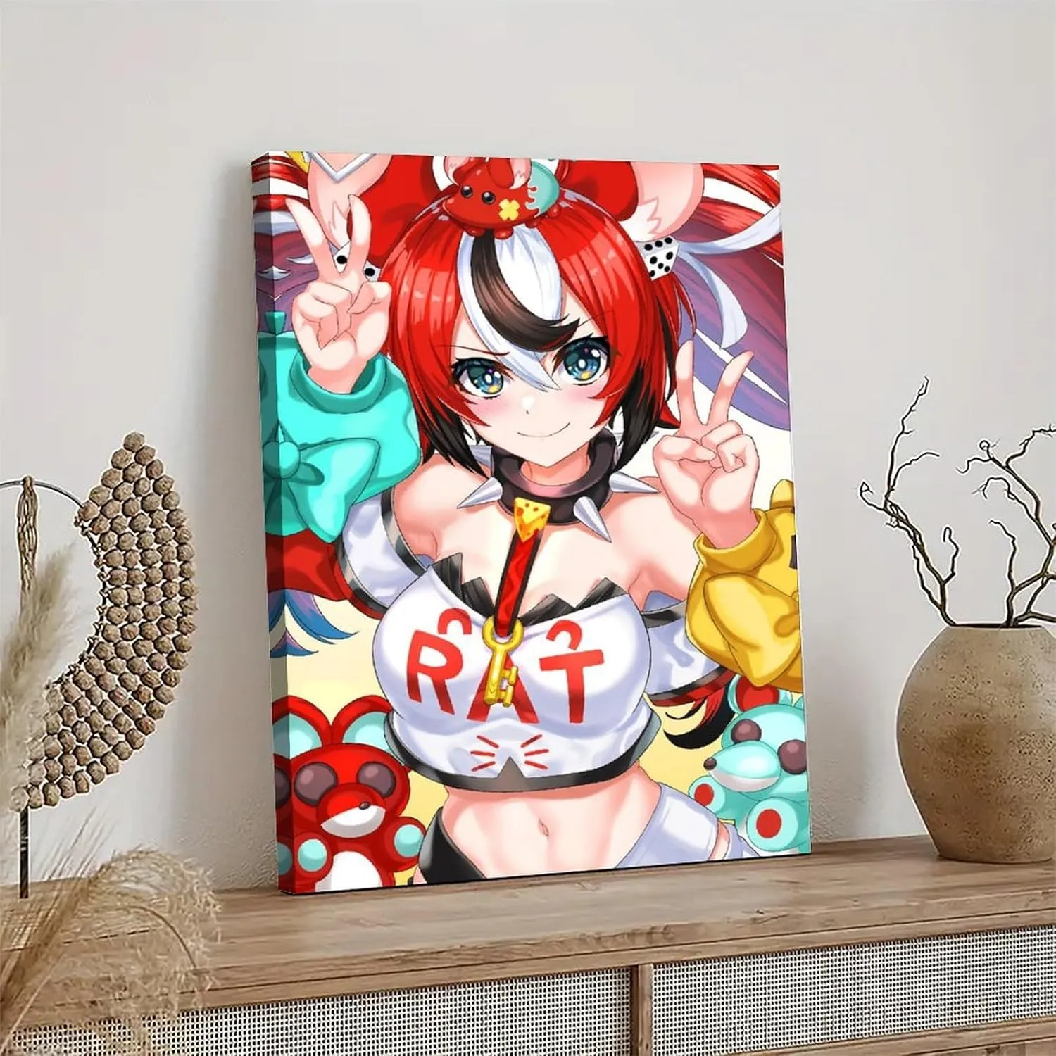 Hakos Baelz 4 Poster Cover Posters for Bedroom Wall Art Canvas 20x30inch(50x75cm) Frame-hakos Baelz 4