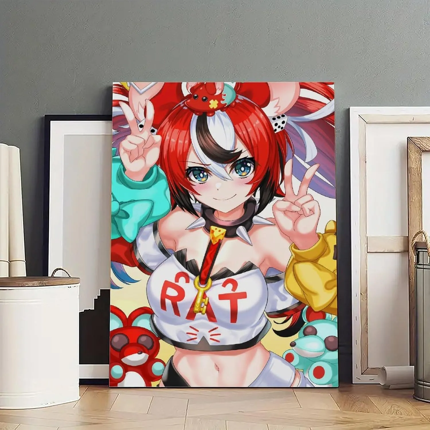 Hakos Baelz 4 Poster Cover Posters for Bedroom Wall Art Canvas 20x30inch(50x75cm) Frame-hakos Baelz 4
