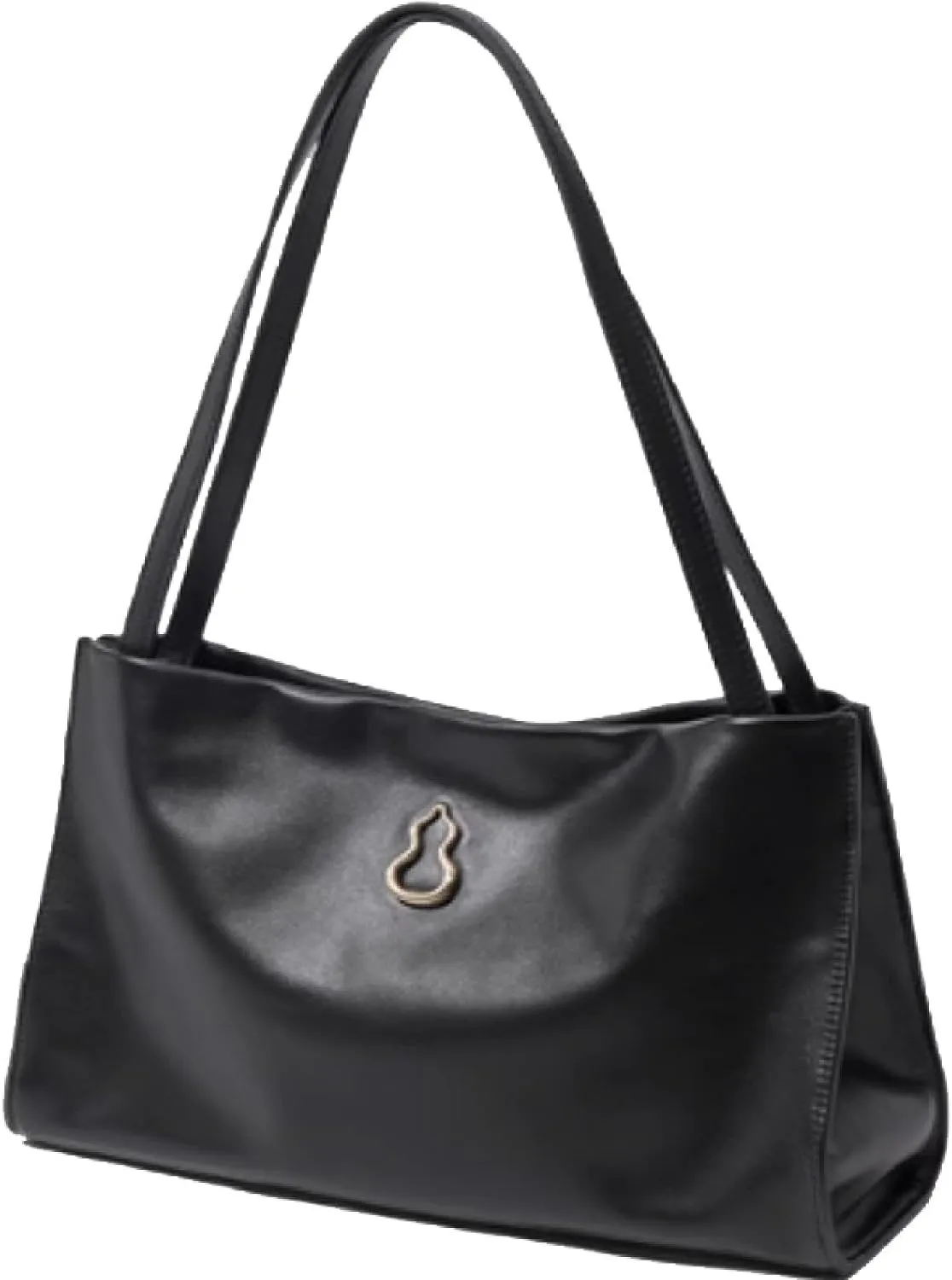 Half-Slope Top Layer Cowhide One-Shoulder High-Capacity Commuter Leather Gourd Tote Bag