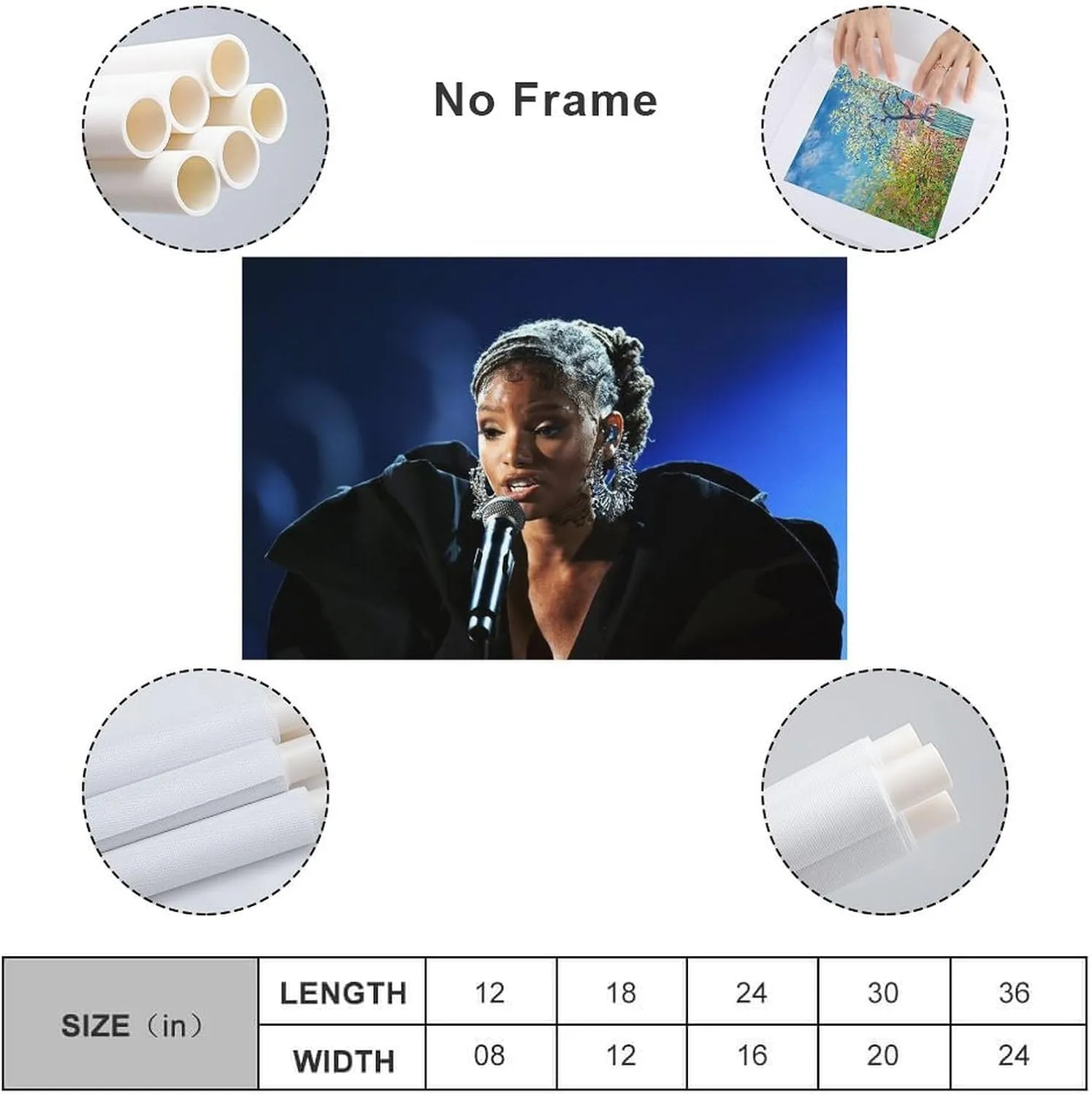 Halle Bailey Poster (16) Picture Print Wall Art Poster Painting Canvas Posters Artworks Gift Idea Room Aesthetic 20x30inch(50x75cm)