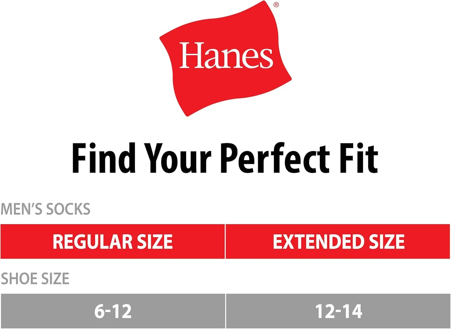 Hanes Men's Double Tough Crew Socks, 12-Pair Pack