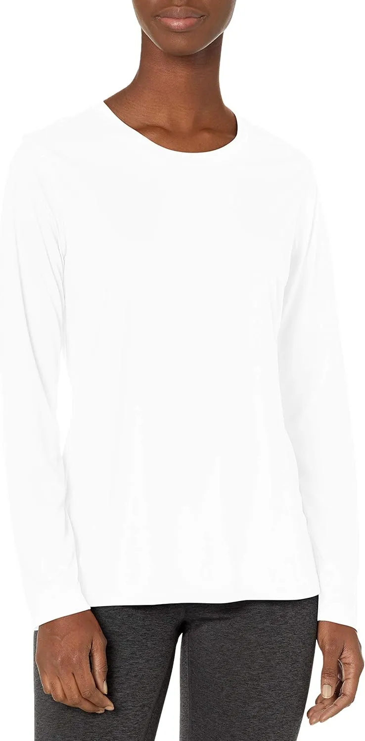 Hanes Women's Cool DRI Long Sleeve Performance T-Shirt, Moisture-Wicking Tee, 40  UPF Protection, 1 or 4 Pack