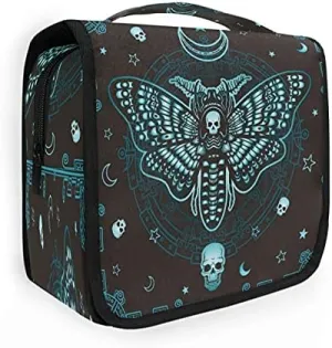 Hanging Toiletry Bag Butterfly Skull Mysticism Makeup Travel bag for Toiletries Portable Toiletry Organizer Bags Clear Toiletry Cosmetic Kit