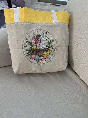 Happy Easter Happy Spring Tote Bag