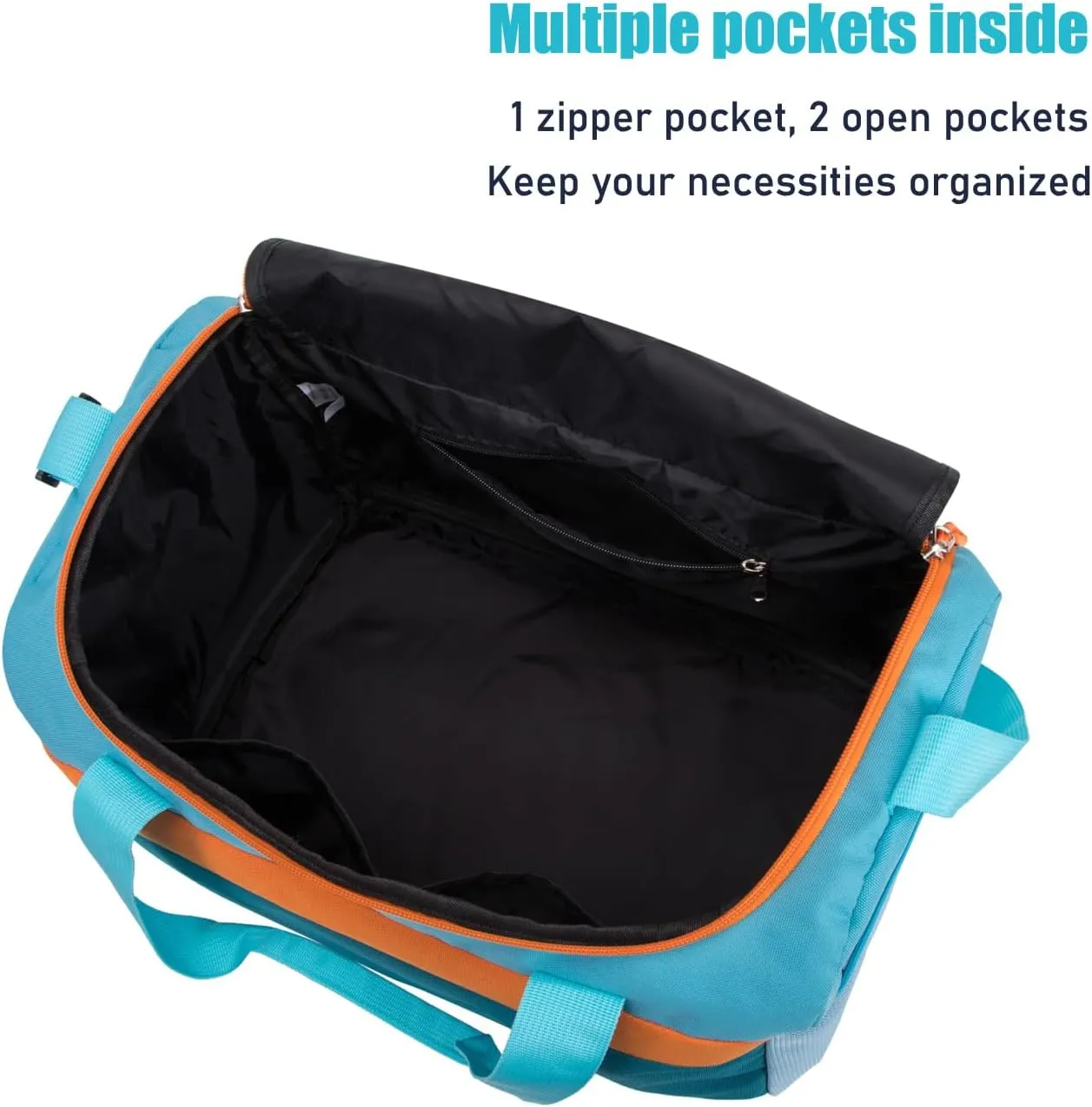 HawLander Sport Duffle Bag for Kids Boys or Girls, Small Gym Bag for Sports (Teal Blue)