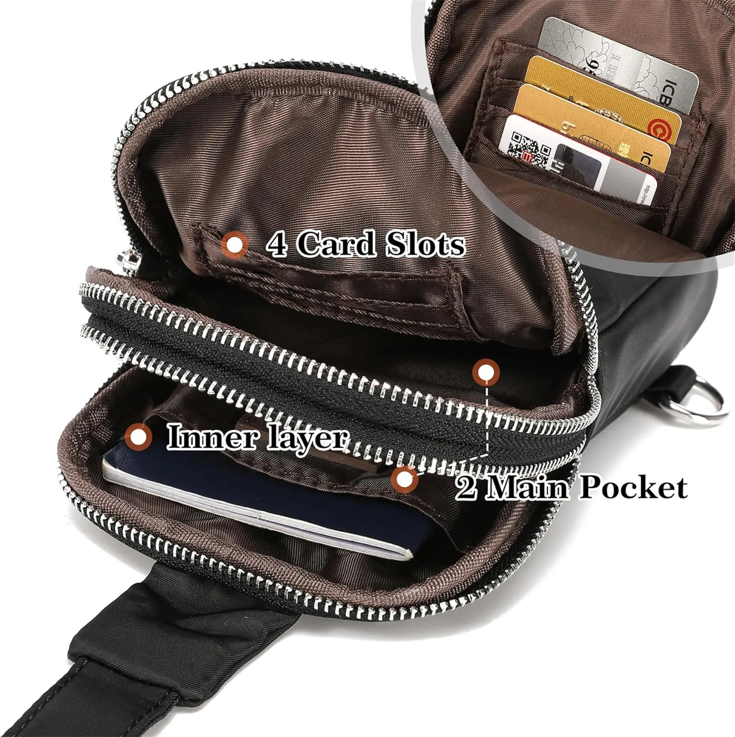 Haytijoe Small Crossbody Sling Bag for Women Travel Purses Anti Theft Cross Body Bag for Woman Fanny Packs