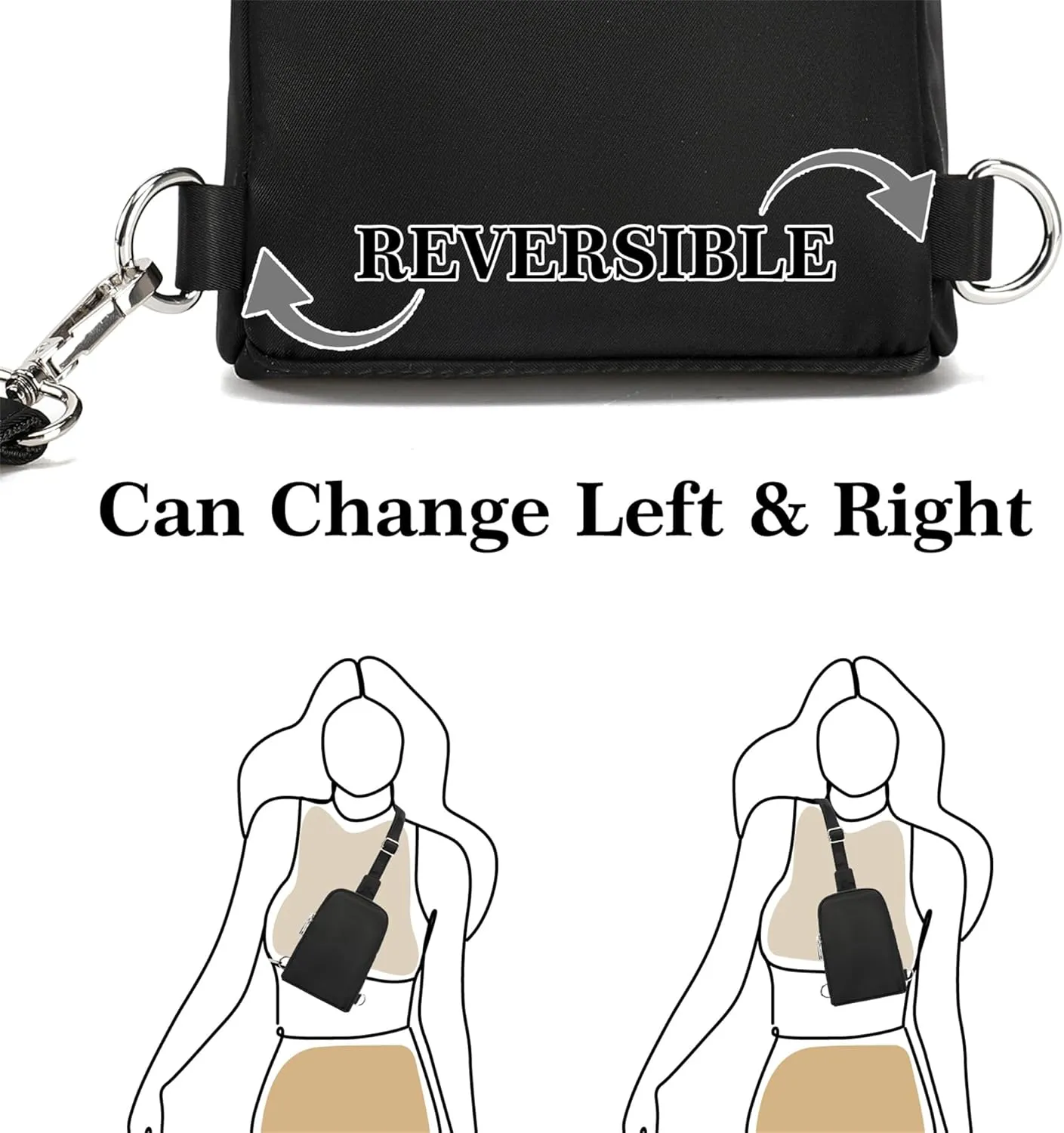 Haytijoe Small Crossbody Sling Bag for Women Travel Purses Anti Theft Cross Body Bag for Woman Fanny Packs