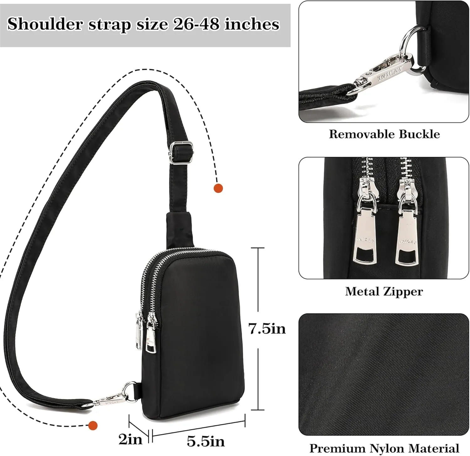 Haytijoe Small Crossbody Sling Bag for Women Travel Purses Anti Theft Cross Body Bag for Woman Fanny Packs