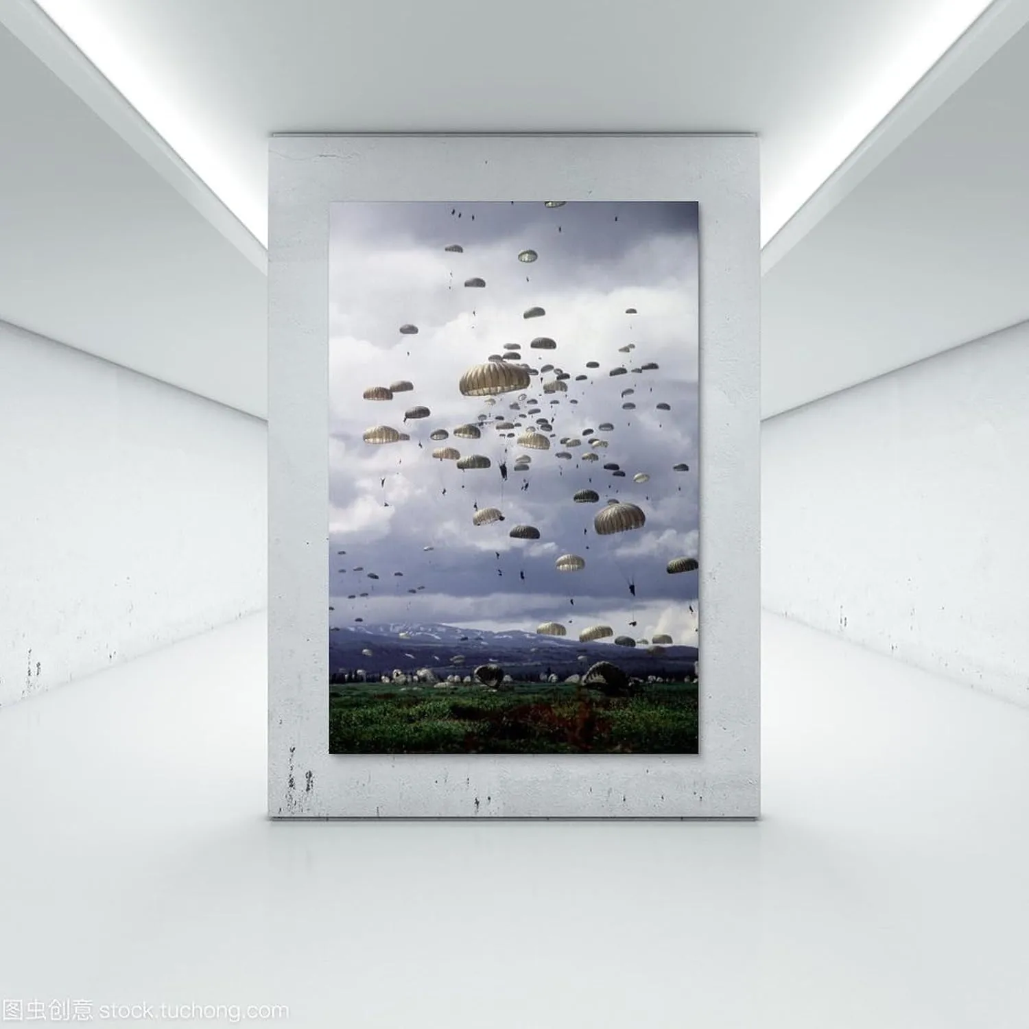 HDYDJS Airborne Paratroopers Military Army Fans Skydiving Art Poster Canvas Wall Art Prints for Wall Decor Room Decor Bedroom Decor Gifts 16x24inch(40x60cm) Unframe-style