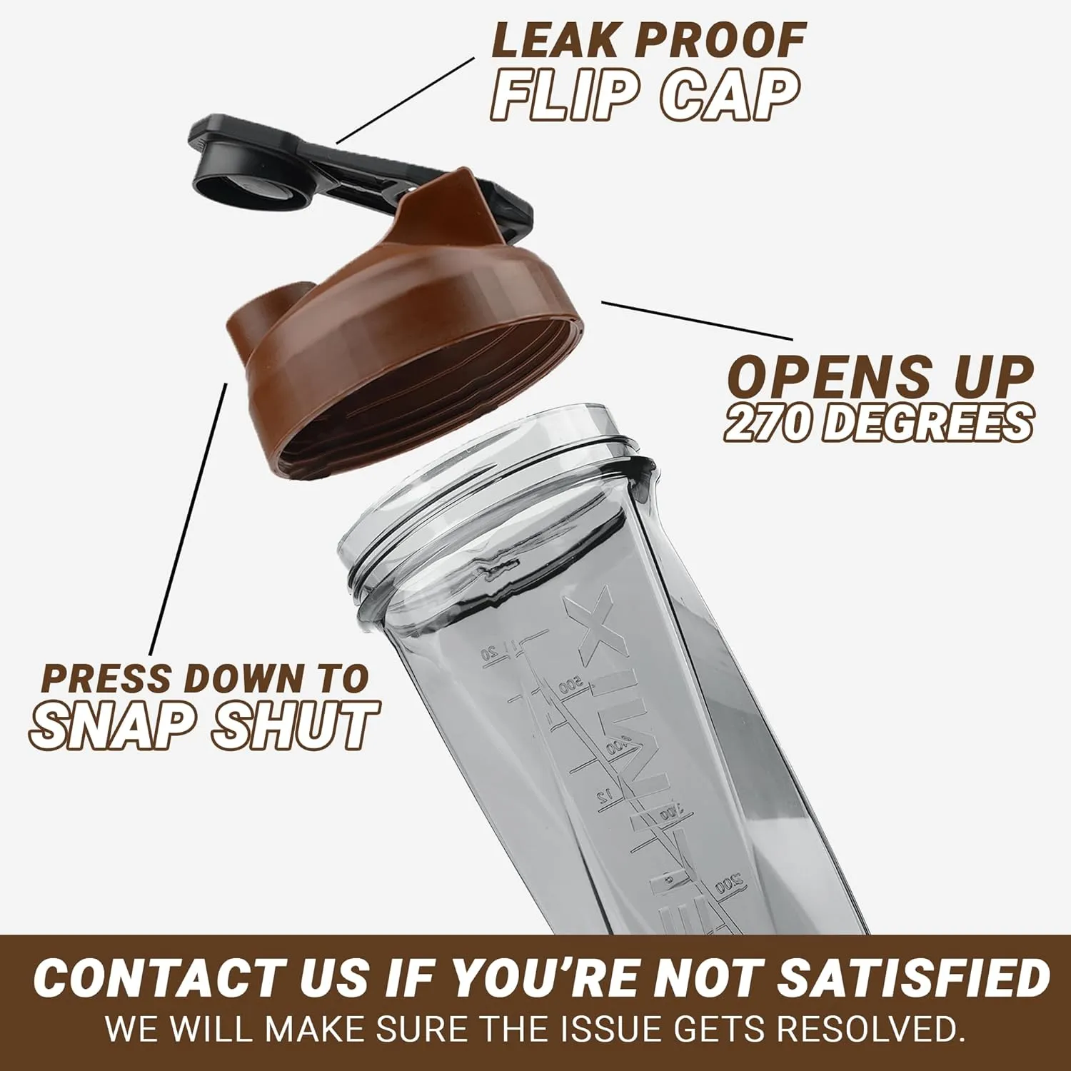 HELIMIX 2.0 Vortex Blender Shaker Bottle Holds upto 28oz | No Blending Ball or Whisk | USA Made | Portable Pre Workout Whey Protein Drink Shaker Cup | Mixes Cocktails Smoothies Shakes | Top Rack Safe