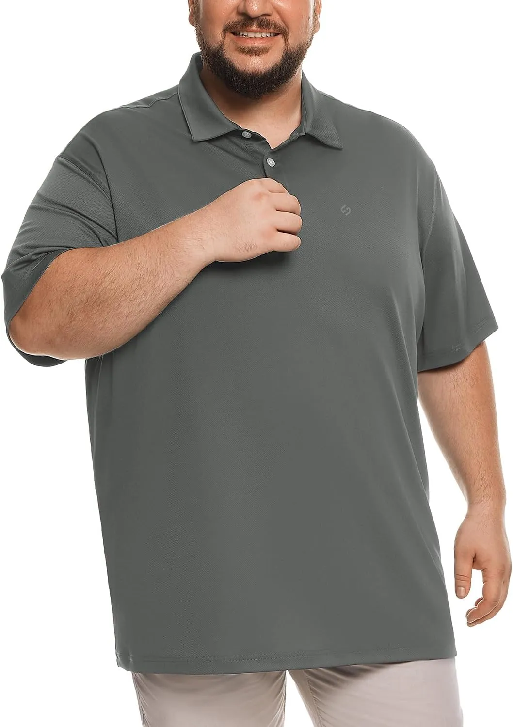 HOdo Big and Tall Mens Polo Shirt Moisture Wicking Sport Golf Shirts 2XL-6XL