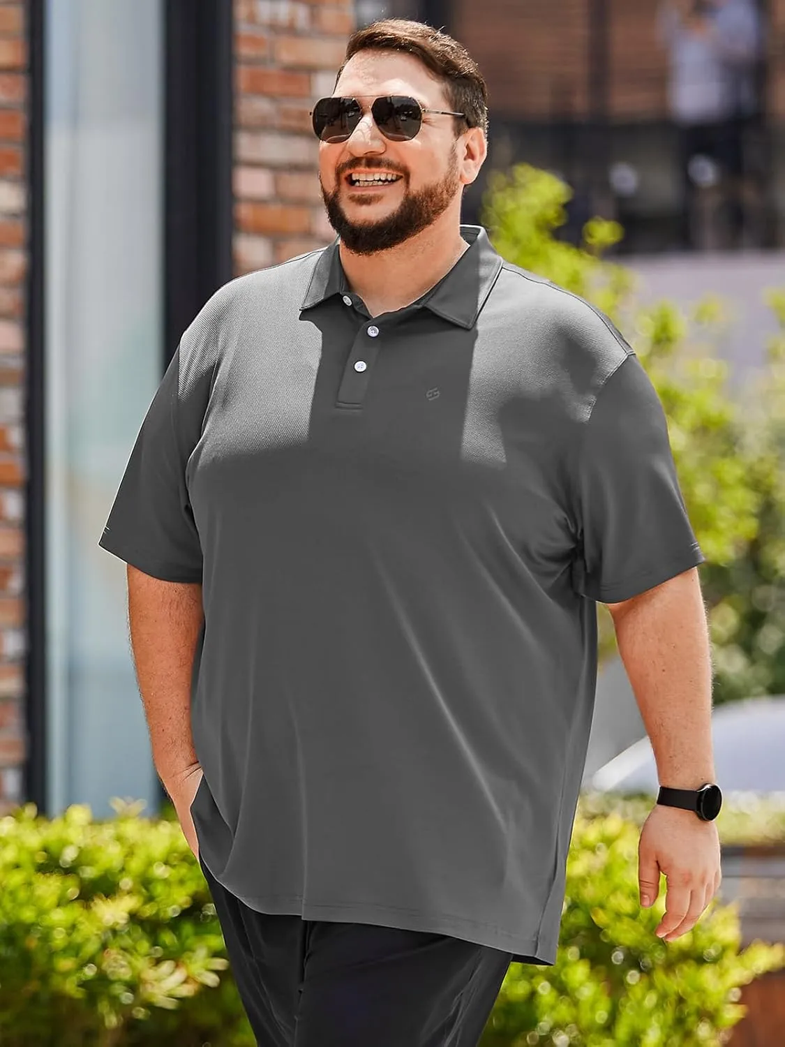 HOdo Big and Tall Mens Polo Shirt Moisture Wicking Sport Golf Shirts 2XL-6XL