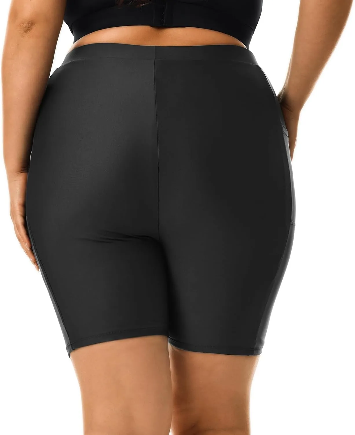 HODOSPORTS Plus Size Women's Swim Shorts with Pockets UPF50  High Waisted Board Shorts Tummy Control Swimsuit Bottoms 1X-6X