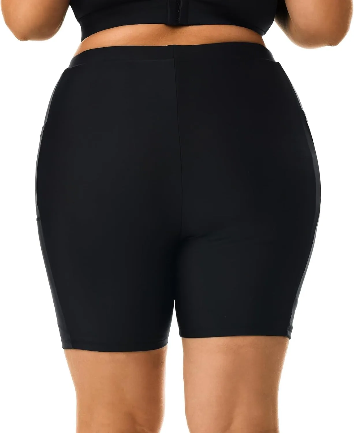 HODOSPORTS Plus Size Women's Swim Shorts with Pockets UPF50  High Waisted Board Shorts Tummy Control Swimsuit Bottoms 1X-6X