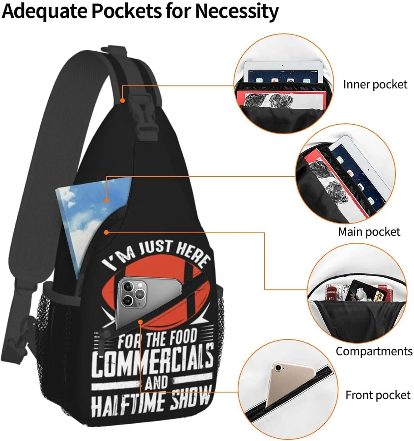 I Am A Veteran My Oath Of Enlistment Sling Bag Adjustable Crossbody Bag Casual Chest Bags Travel Shoulder Backpack
