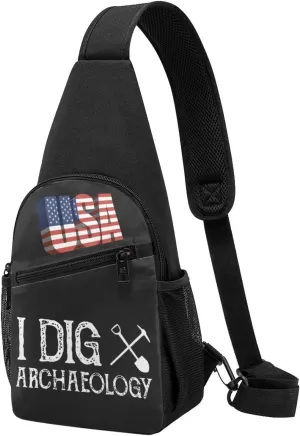 I Dig Archaeology，Fashion One-Shoulder Bag，Anti-Theft Crossbody Shoulder Chest Bag