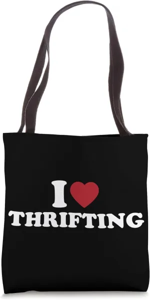 I Love Thrifting Vintage Retro Funny Thrift Store Shopping Tote Bag