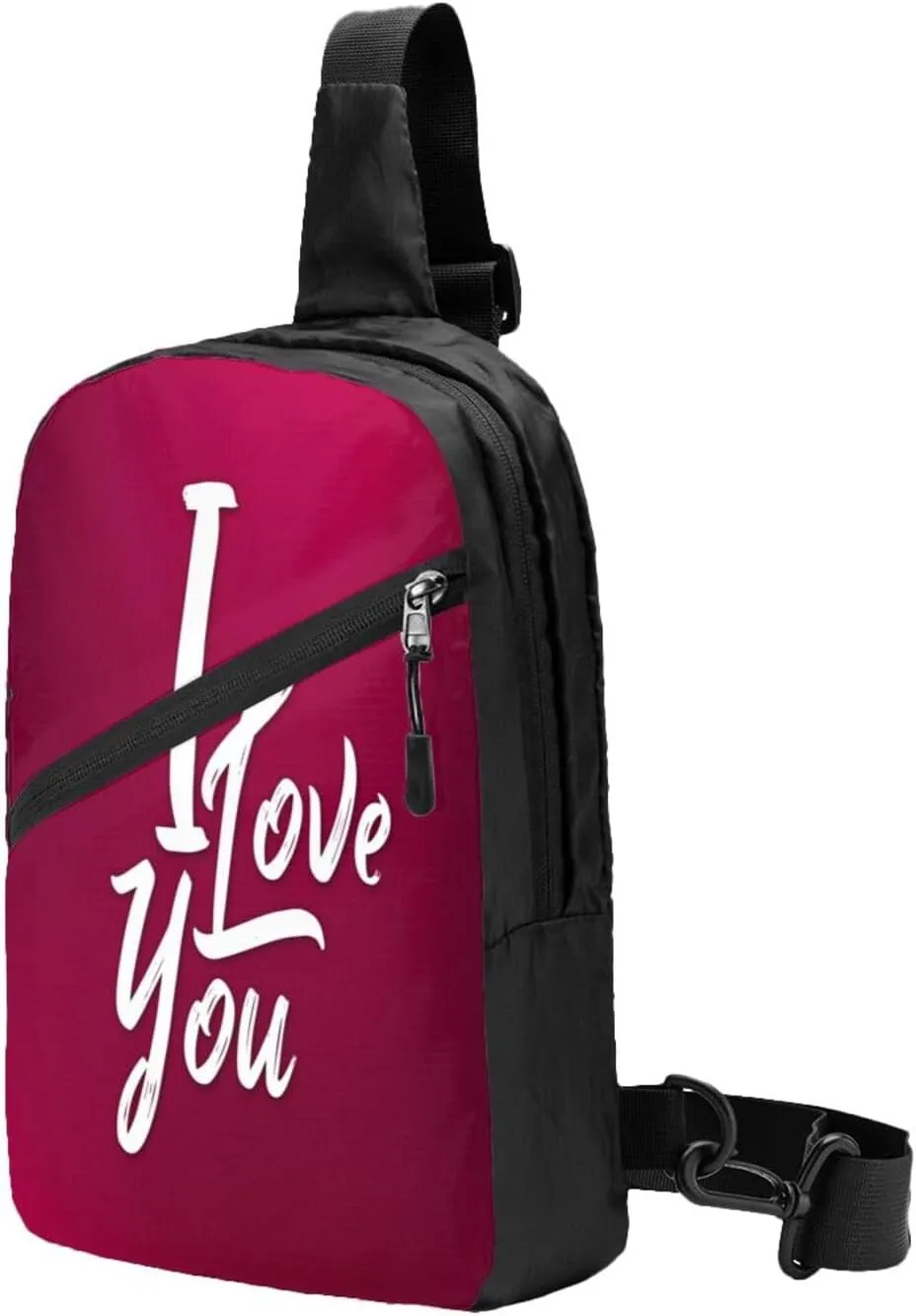 I Love You 1 Sling Bag for Men Women, Small Crossbody Sling Backpack Shoulder Chest Bag, Anti Theft Travel Hiking Sports