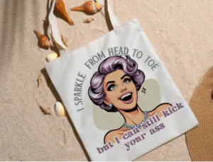 I Sparkle From Head To Toe Jumbo Tote