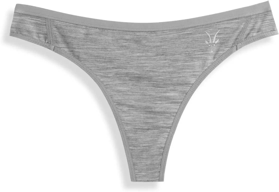 IBEX Merino Wool Natural Thong for Women | Moisture-Wicking, Odor-Resistant & Breathable Underwear