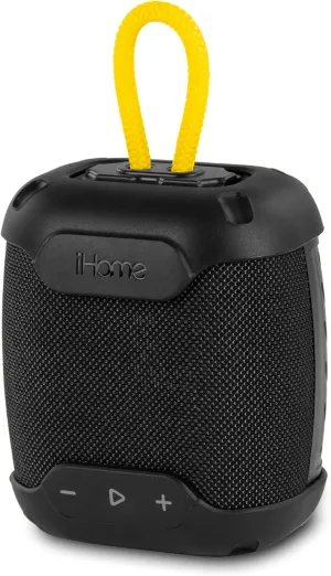 iHome Waterproof Bluetooth Speaker, Shockproof and Sandproof Outdoor Speaker, iP67 Certified Portable Speaker Great for Pool, Beach, Camping (iBT550B)