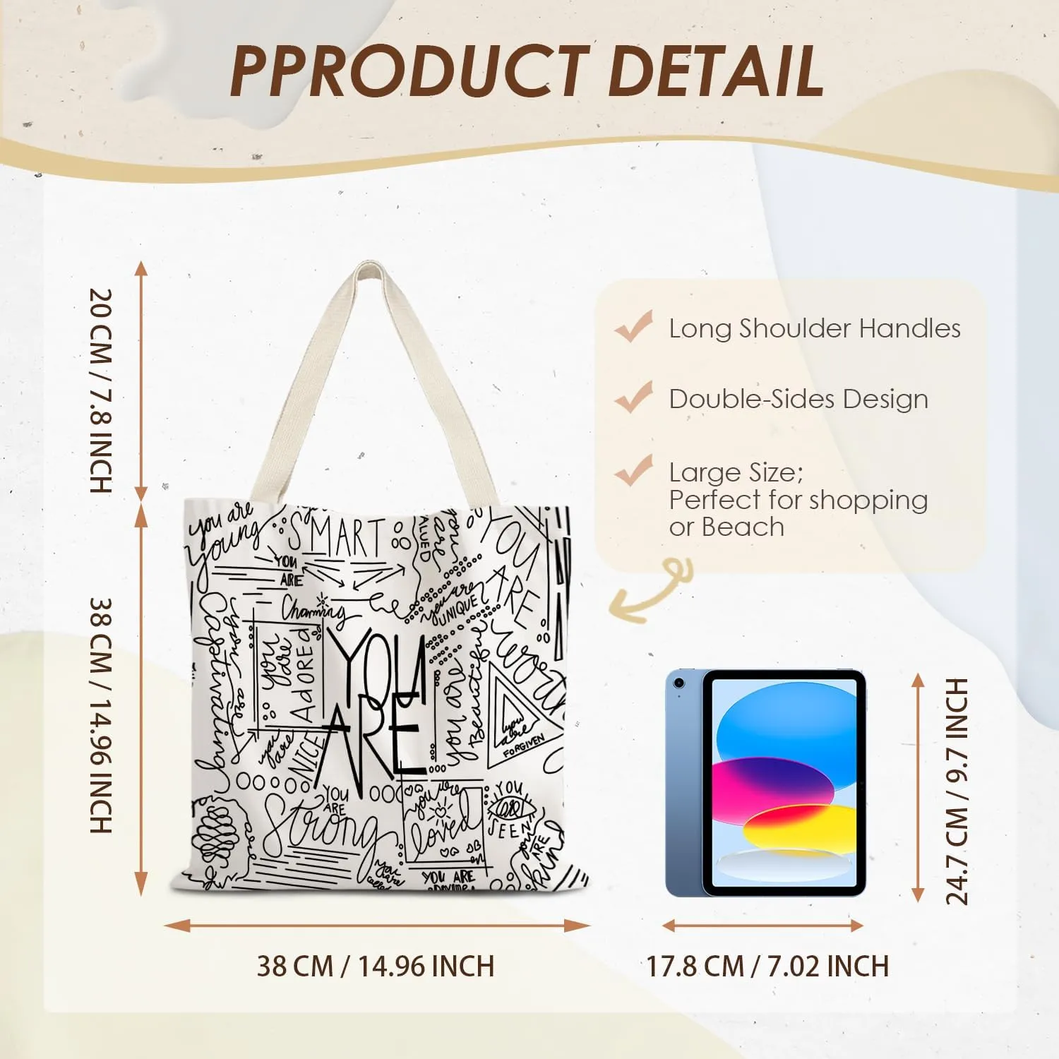 Inspirational Tote Bag,Encourage Tote Bag