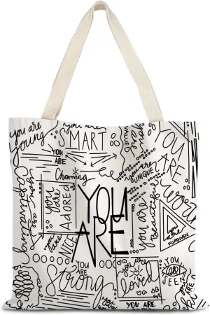 Inspirational Tote Bag,Encourage Tote Bag