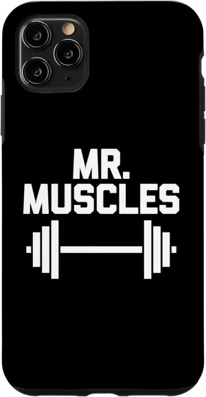 iPhone 11 Pro Max Mr. Muscles T-Shirt funny workout fitness weightlifting gym Case