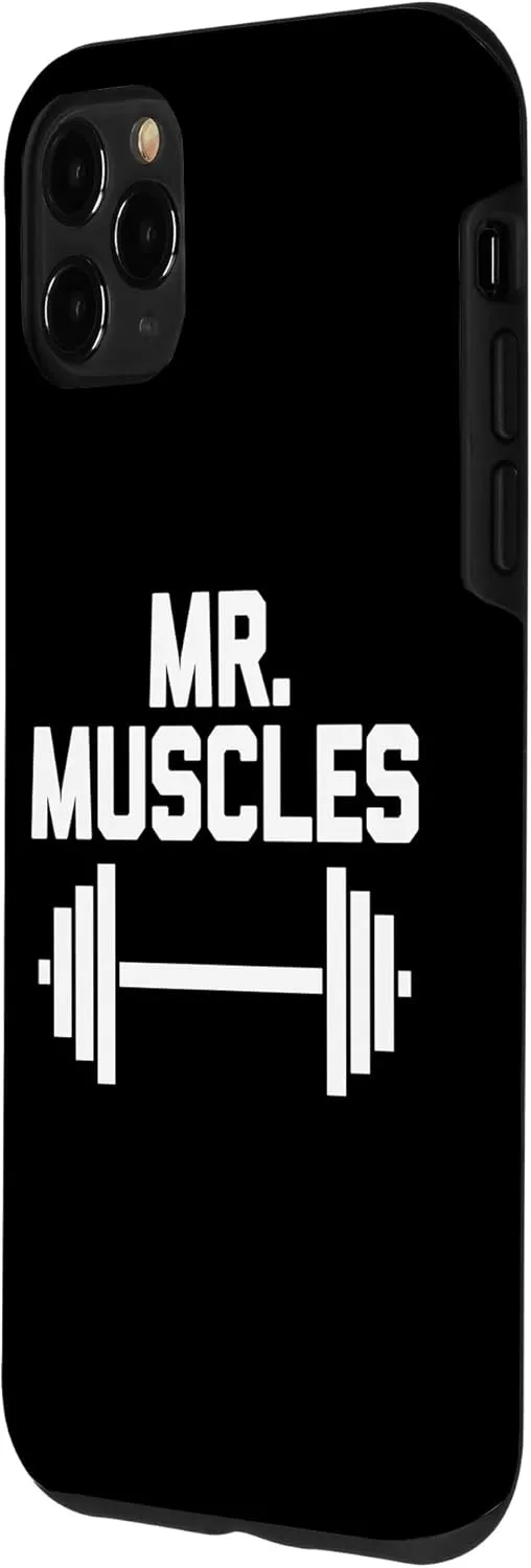 iPhone 11 Pro Max Mr. Muscles T-Shirt funny workout fitness weightlifting gym Case
