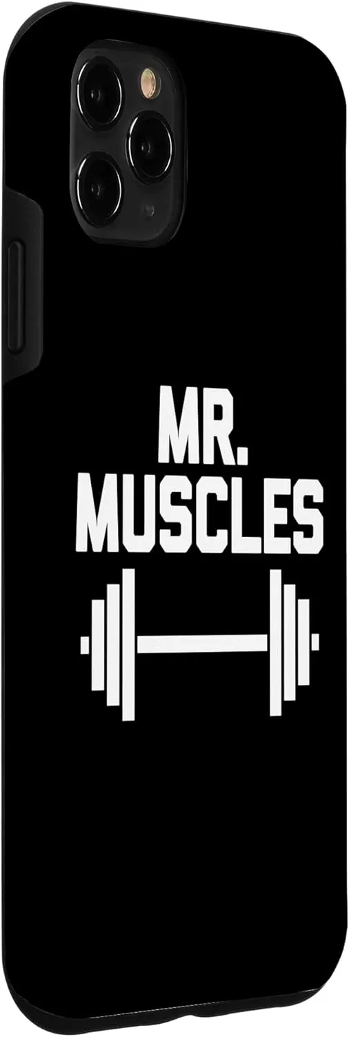 iPhone 11 Pro Max Mr. Muscles T-Shirt funny workout fitness weightlifting gym Case