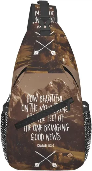 Isaiah Chest Sling Bag Crossbody Shoulder Backpack Bag Gym Cycling Travel Hiking Daypack Cross Bag