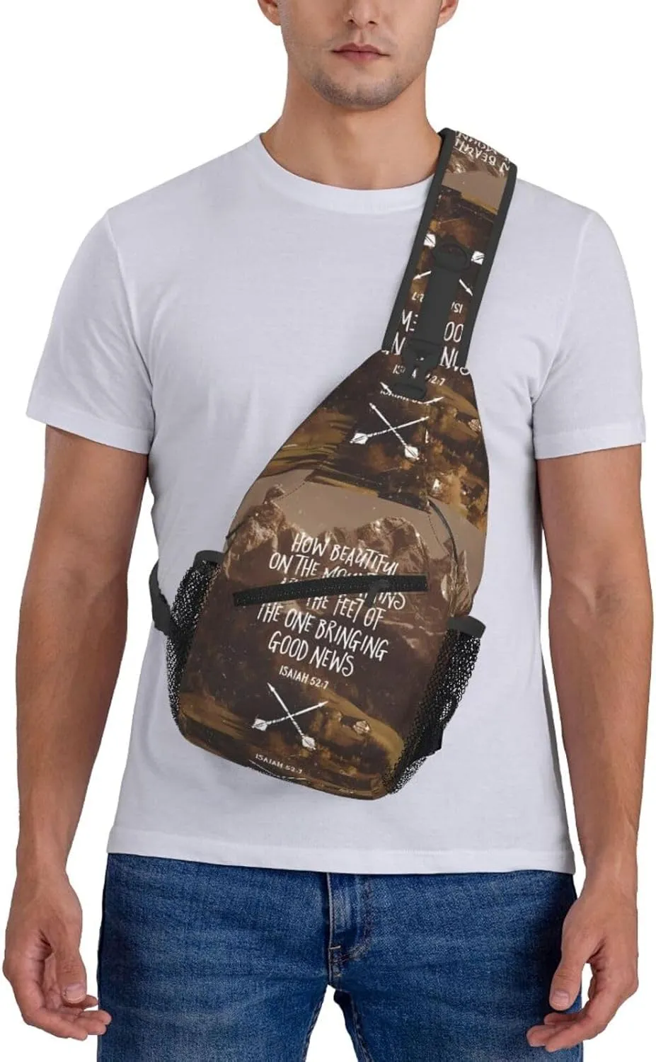 Isaiah Chest Sling Bag Crossbody Shoulder Backpack Bag Gym Cycling Travel Hiking Daypack Cross Bag