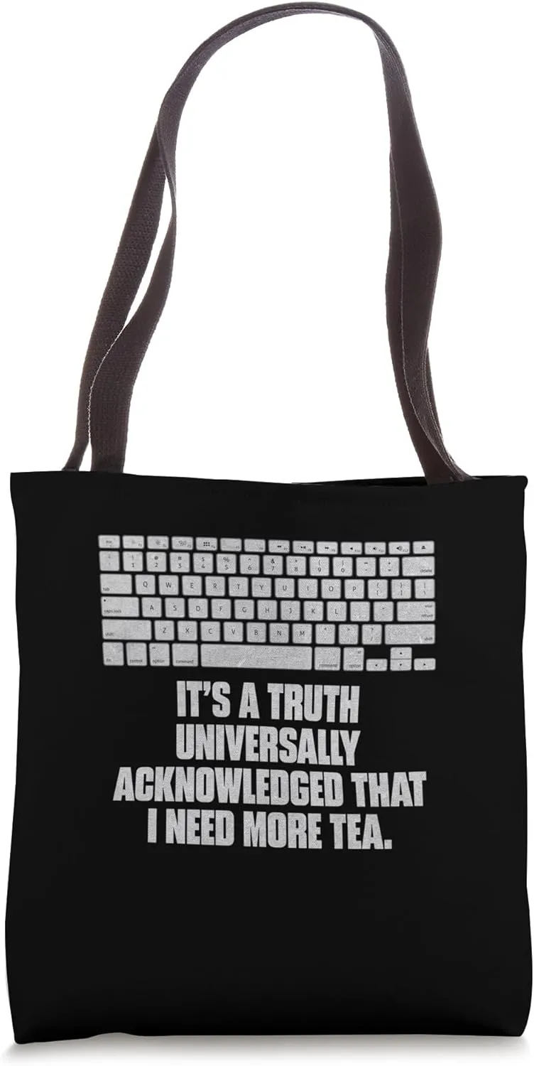 Its A Truth Universally Acknowledged That I Need More Tea Tote Bag