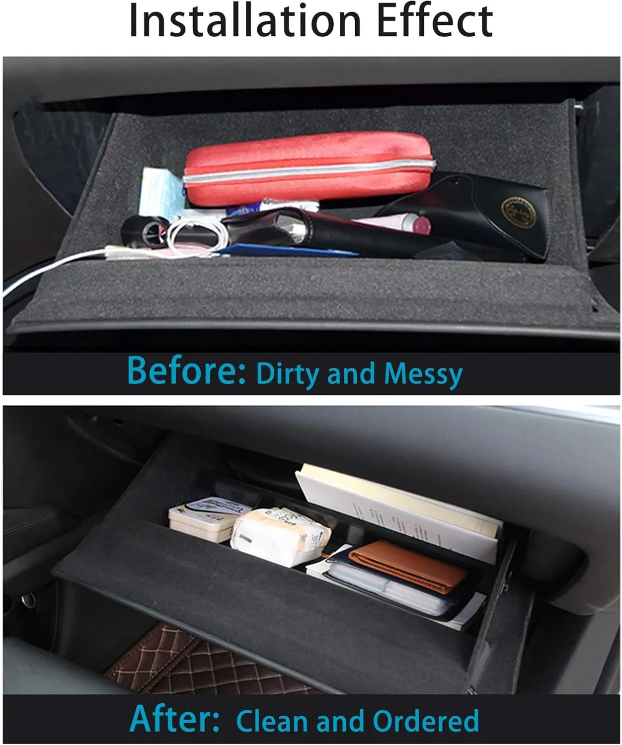 Jaronx Center Console Organizer Compatible with Toyota RAV4 2025 2024 2023 2022 2021 2020 2019, Center Console Glove Box Divider Storage Glove Box Organizer Tray