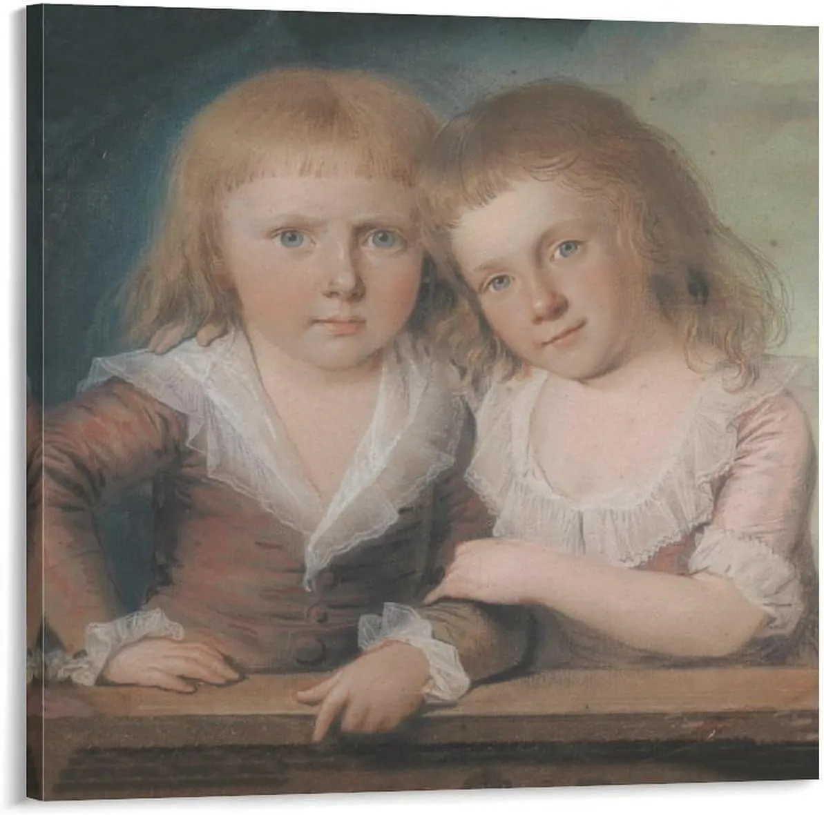 Jens Juel Posters Print Kontorchef H.E. Moe's to Børn (1760 – 1802) Canvas Wall Art Poster Decorative Bedroom Modern Home Print Picture Artworks Posters 12x12inch(30x30cm)