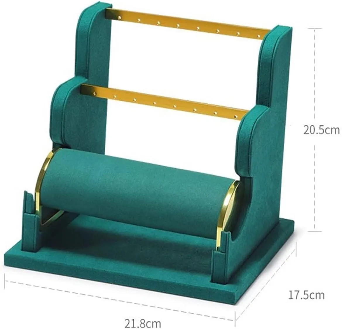 Jewelry Display Stand Earring Display Holder, Velvet Jewelry Display Stand, Detachable Bracelet Display Organizer Stand, Jewelry Holder for Watch Display Jewelry Holder (Color : Brass)