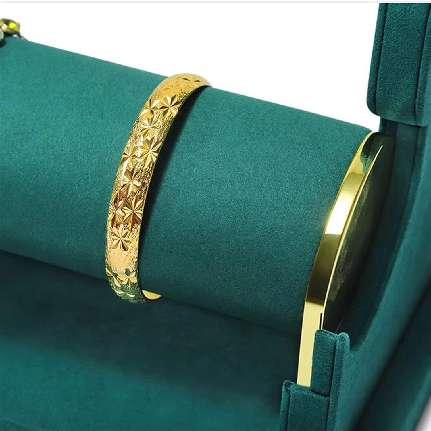Jewelry Display Stand Earring Display Holder, Velvet Jewelry Display Stand, Detachable Bracelet Display Organizer Stand, Jewelry Holder for Watch Display Jewelry Holder (Color : Brass)