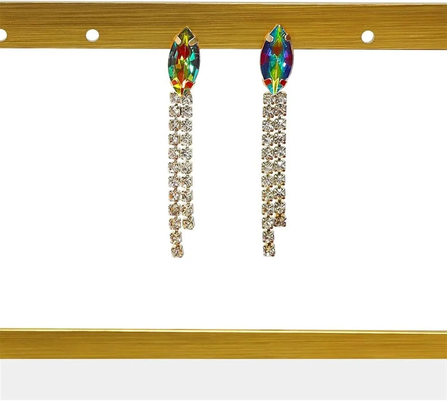 Jewelry Display Stand Earring Display Holder, Velvet Jewelry Display Stand, Detachable Bracelet Display Organizer Stand, Jewelry Holder for Watch Display Jewelry Holder (Color : Brass)