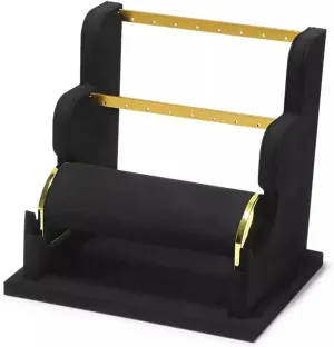 Jewelry Rack Earring Display Holder, Velvet Jewelry Display Stand, Detachable Bracelet Display Organizer Stand, Jewelry Holder for Watch Display Jewelry Holder (Color : E