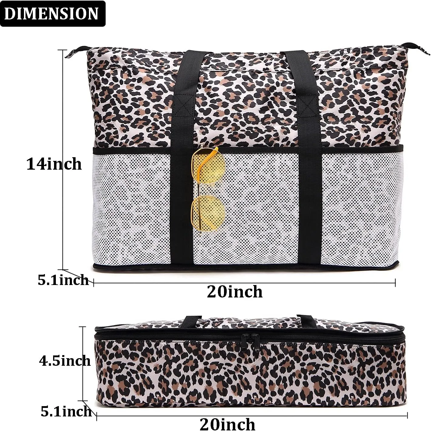 JIANYA Beach Bag Women Waterproof Sandproof Beach Tote Bags with Cooler Top Zipper Large Totes for Pool Travel Daily