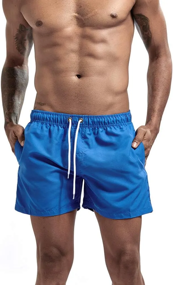 JIHUILAI Mens Swim Trunks Quick Dry Swim Shorts with Mesh Lining Beach Shorts Bathing Suits