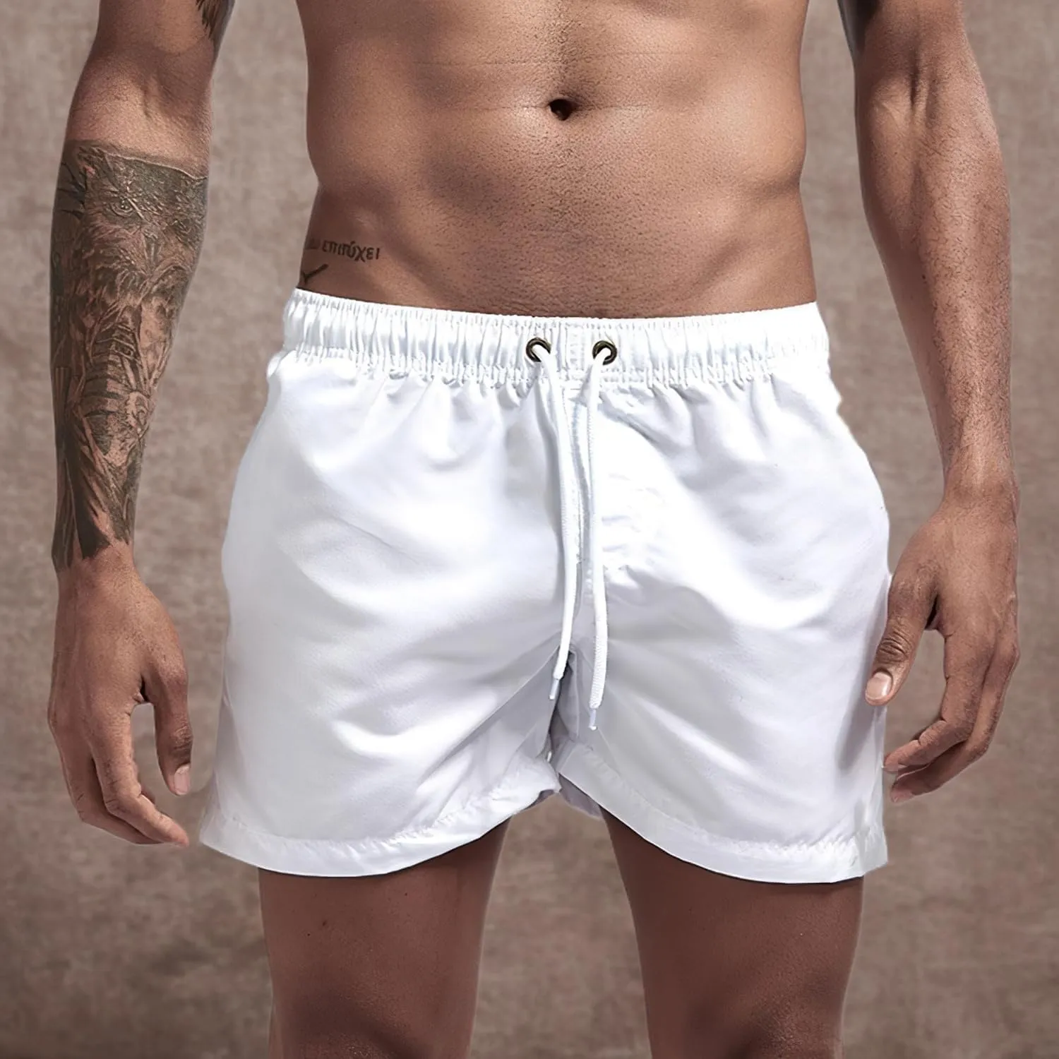 JIHUILAI Mens Swim Trunks Quick Dry Swim Shorts with Mesh Lining Beach Shorts Bathing Suits
