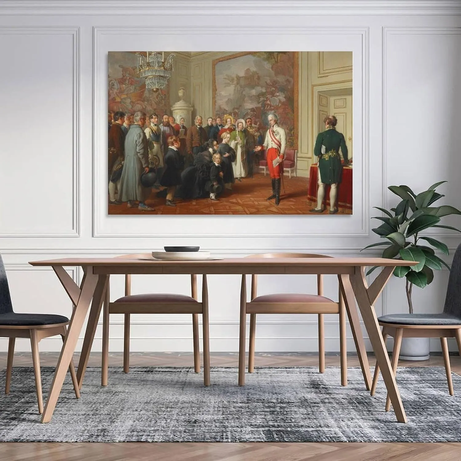 Johann Peter Krafft Posters Print Kaiser Franz I. Erteilt Allgemeine Audienz Canvas Art Poster And Wall Art Picture Print Modern Family Bedroom Decor Posters 20x30inch(50x75cm)