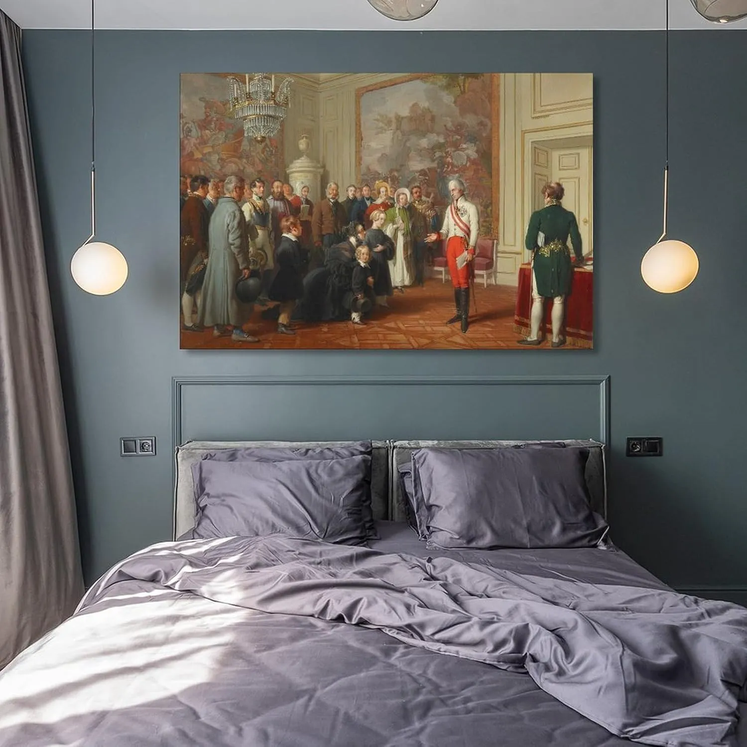 Johann Peter Krafft Posters Print Kaiser Franz I. Erteilt Allgemeine Audienz Canvas Art Poster And Wall Art Picture Print Modern Family Bedroom Decor Posters 20x30inch(50x75cm)