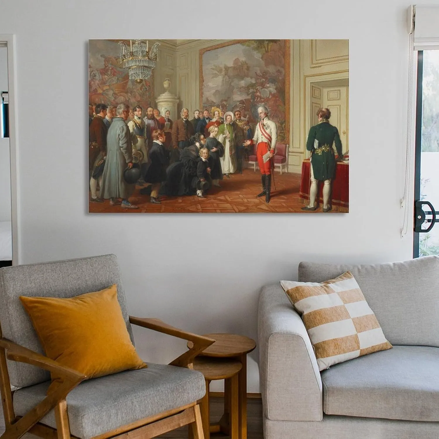 Johann Peter Krafft Posters Print Kaiser Franz I. Erteilt Allgemeine Audienz Canvas Art Poster And Wall Art Picture Print Modern Family Bedroom Decor Posters 20x30inch(50x75cm)