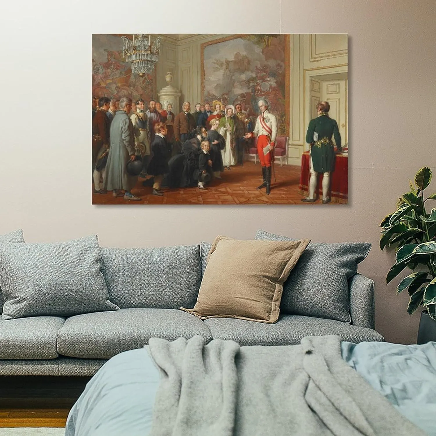 Johann Peter Krafft Posters Print Kaiser Franz I. Erteilt Allgemeine Audienz Canvas Art Poster And Wall Art Picture Print Modern Family Bedroom Decor Posters 20x30inch(50x75cm)