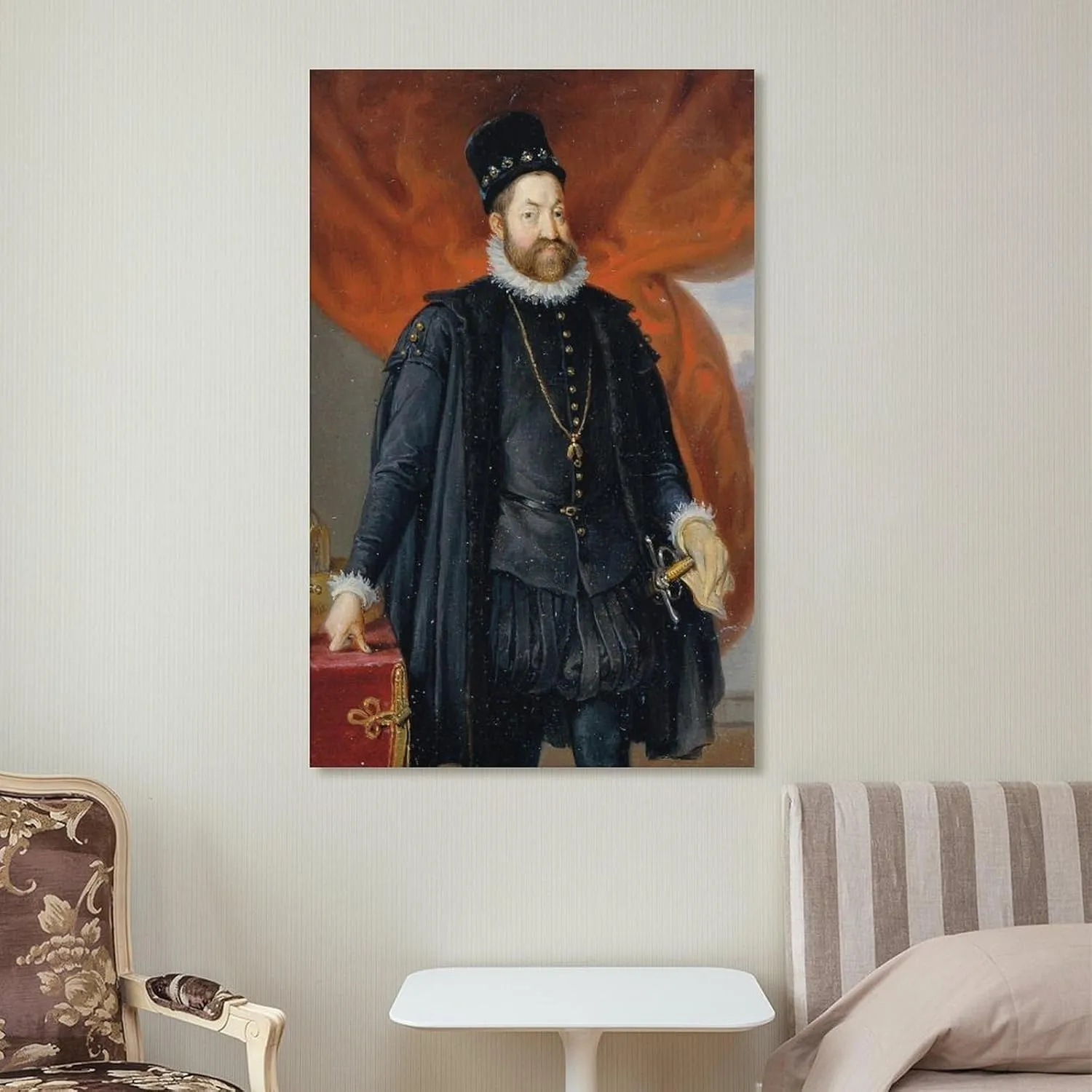 Johann Peter Krafft Posters Print Kaiser Rudolf II. (1840) Gifts Canvas Painting Poster Wall Art Decorative Picture Prints Modern Decor Framed-unframed 20x30inch(50x75cm)
