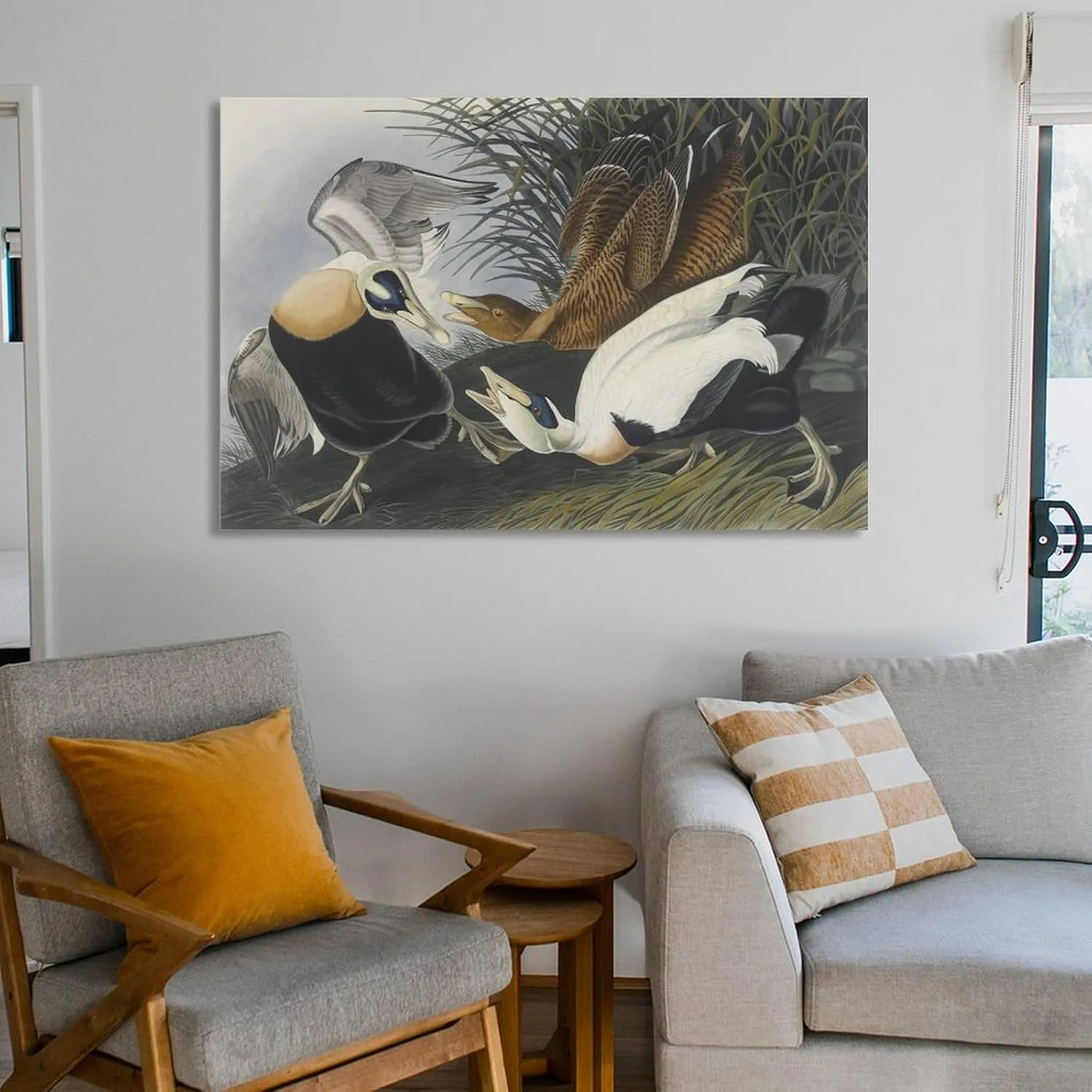 John James Audubon Art Prints Eider Duck 2 Poster Poster Decorative Painting Canvas Wall Art Living Room Posters Bedroom Painting 12x18inch(30x45cm)